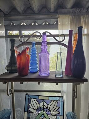 Colorful Glass Bottle & Vase Collection